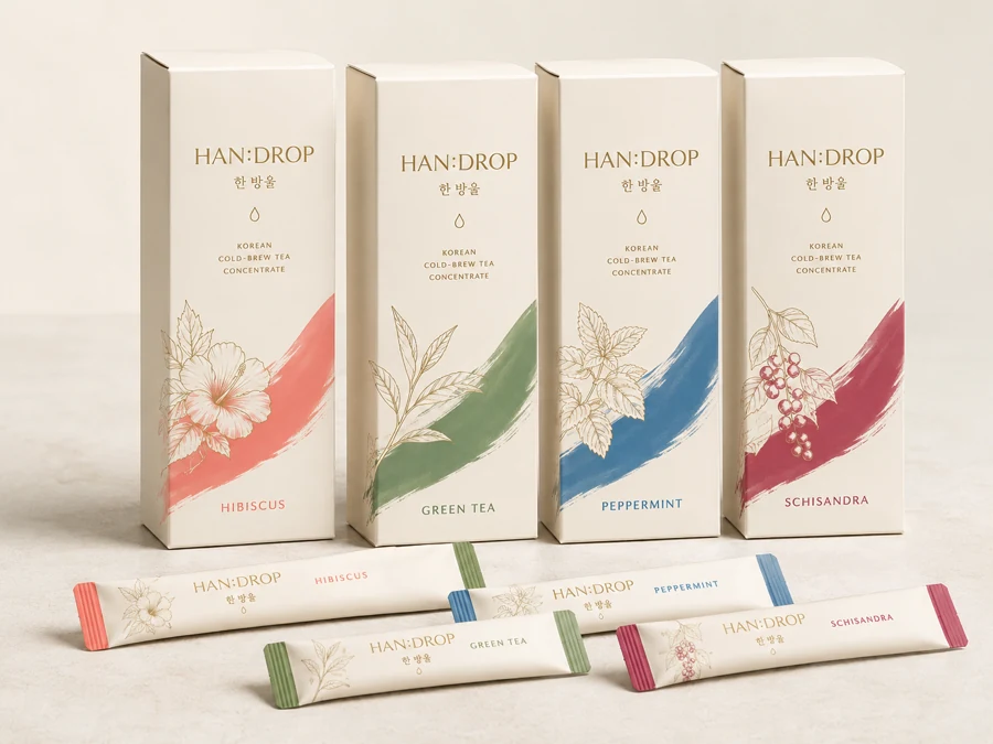 HAN:DROP Korean cold-brew tea concentrate range