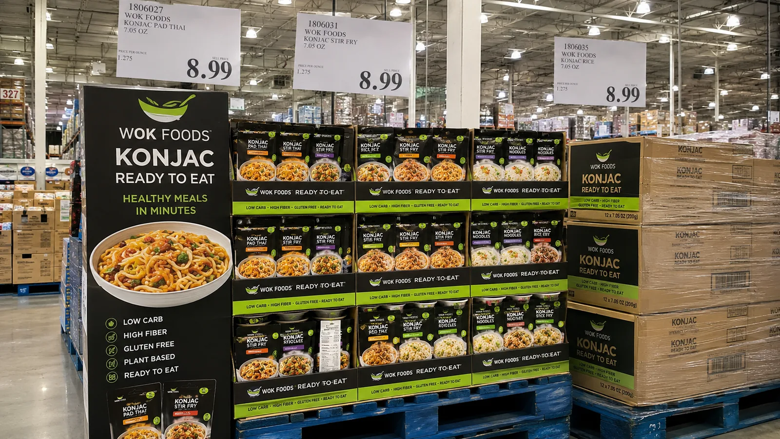 Konjac Ready to Eat wholesale pallet display